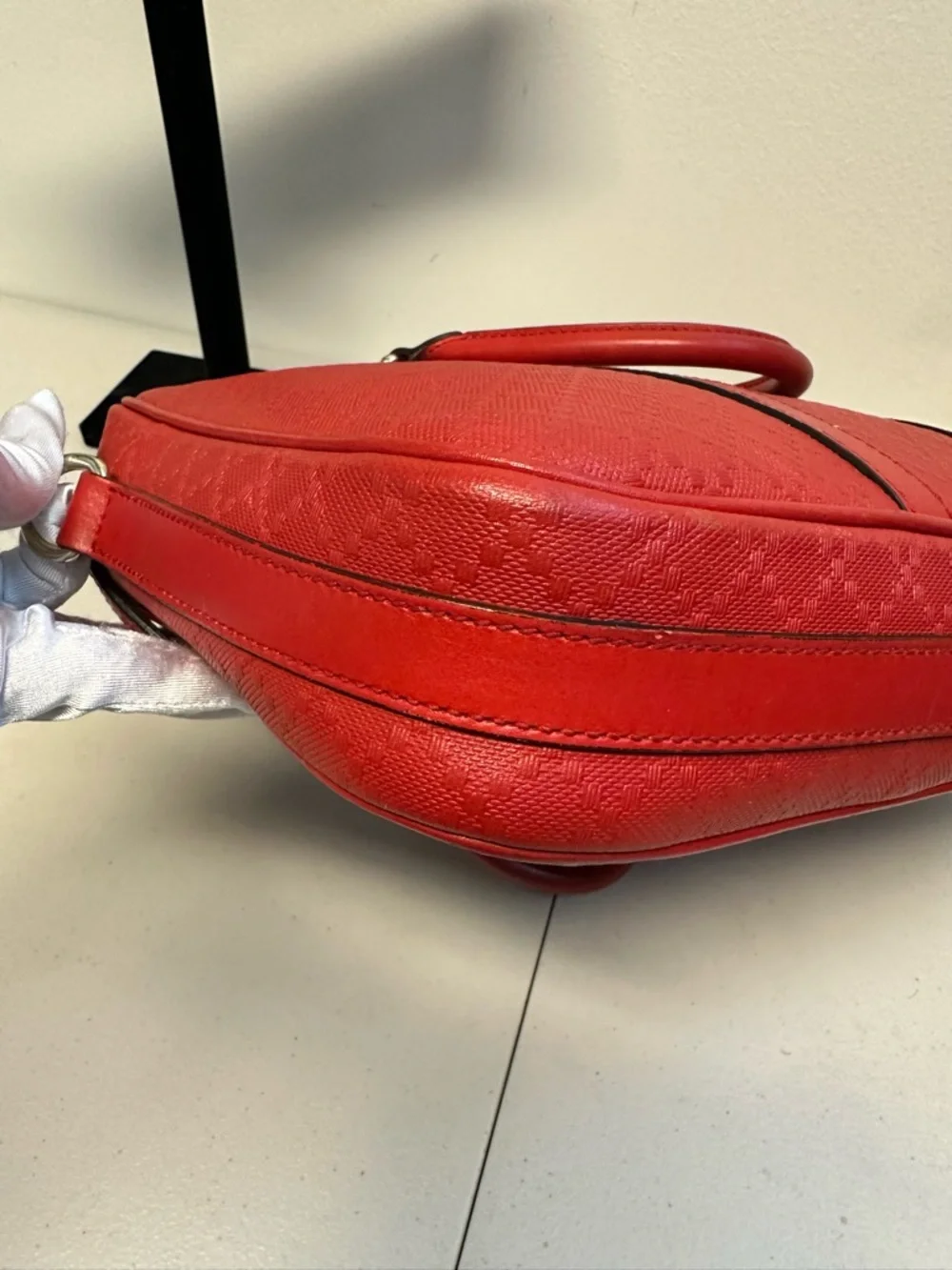 Gucci Red Leather Laptop Bag